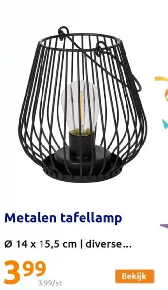Action Metalen tafellamp aanbieding