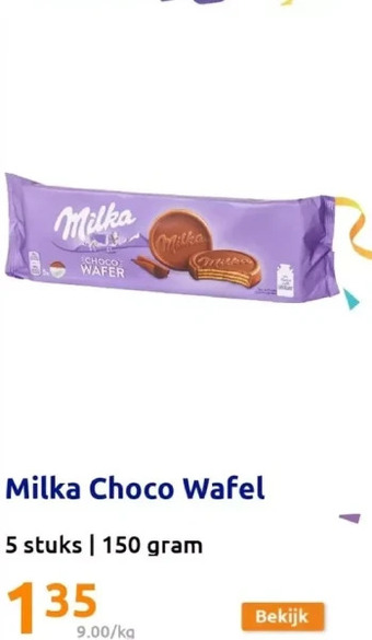 Action Milka choco wafel aanbieding