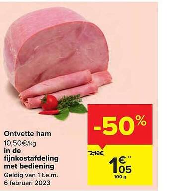 Carrefour Ontvette ham aanbieding