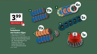 Lidl Parkside toebehoren voor haakse slijper aanbieding