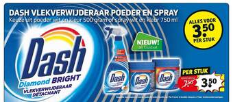 Kruidvat Dash Vlekverwijderaar Poeder En Spray aanbieding