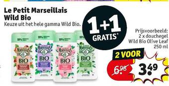 Kruidvat Le Petit Marseillais Wild Bio aanbieding