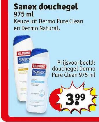 Kruidvat Sanex Douchegel 975 Ml aanbieding
