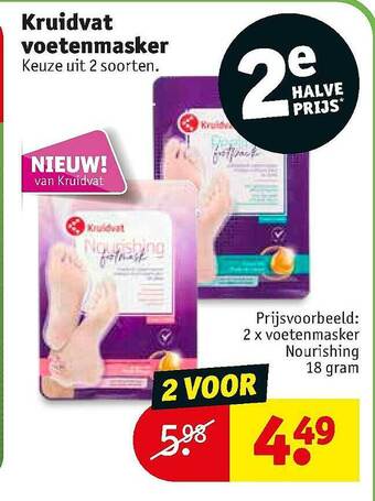 Kruidvat Kruidvat Voetenmasker aanbieding