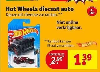 Kruidvat Hot Wheels Diecast Auto aanbieding