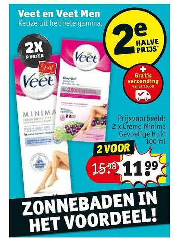 Kruidvat Veet En Veet Men aanbieding