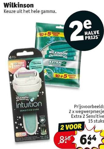 Kruidvat Wilkinson aanbieding
