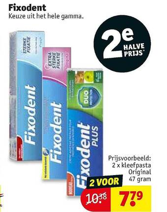 Kruidvat Fixodent aanbieding