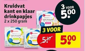Kruidvat Kruidvat Kant En Klaar Drinkpapjes 2 X 250 Gram aanbieding