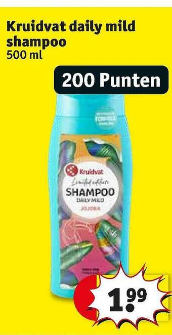 Kruidvat Kruidvat Daily Mild Shampoo aanbieding