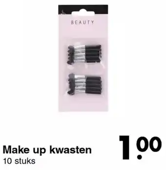 Wibra Make up kwasten 10 stuks aanbieding