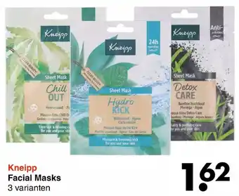 Kneipp facial masks 3 varianten