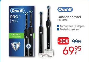 Eldi Oral-B tandenborstel 790 dual webcode: 250320790 aanbieding