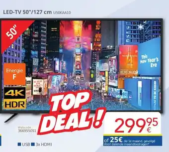 Eldi Telefusion LED-TV 50"/127 cm U50KAA10 webcode: 366955051 aanbieding