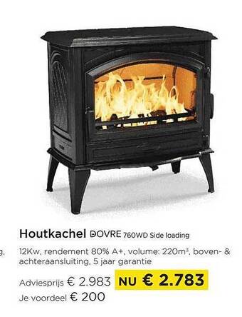 Molecule Houtkachel dovre aanbieding