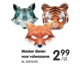 Fun Masker dieren voor volwassene aanbieding