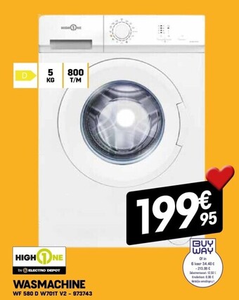 Electro Depot Wasmachine aanbieding