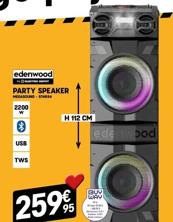 Electro Depot Party speaker megasound aanbieding