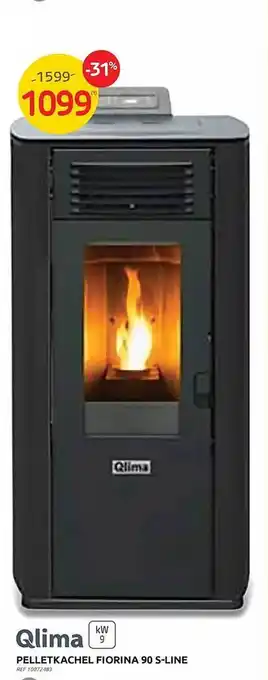 Brico Qlima pelletkachel fiorina 90 s-line aanbieding
