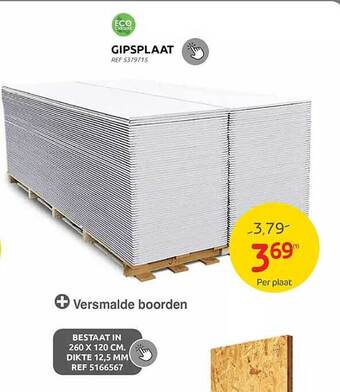 Brico Gipsplaat aanbieding