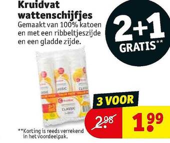 Kruidvat Kruidvat Wattenschijfjes aanbieding