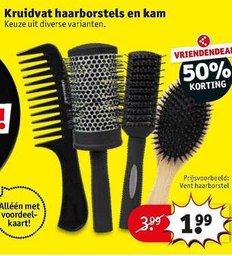 Kruidvat Kruidvat Haarborstels En Kam aanbieding