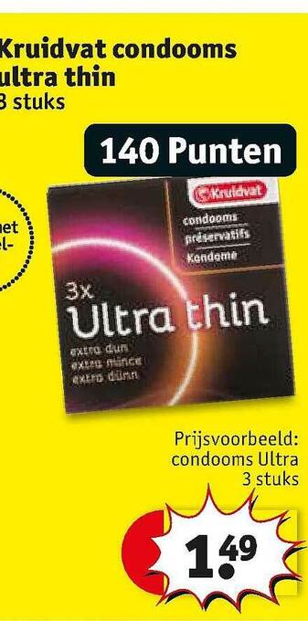 Kruidvat Kruidvat Condooms Ultra Thin aanbieding