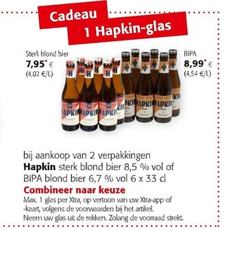 Colruyt Hapkin sterk blond bier aanbieding