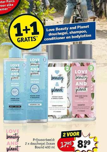 Kruidvat Love Beauty And Planet Douchegel, Shampoo Conditioner En Bodylotion aanbieding