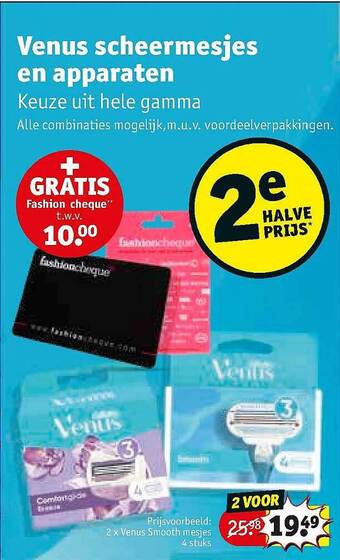 Kruidvat Venus Scheermesjes En Apparaten aanbieding