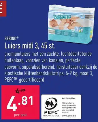 ALDI Bebino Luiers midi 3. 45st. aanbieding