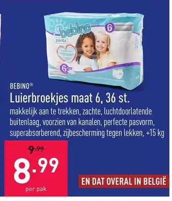 Bebino Luierbroekjes maat 6, 36 st.