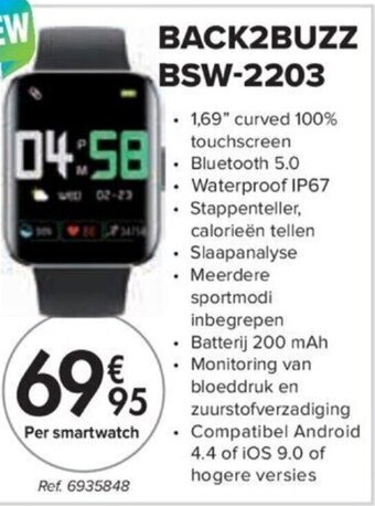 Carrefour Back2buzz bsw-2203 per smartwatch aanbieding