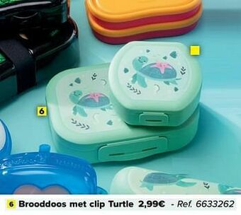 Brooddoos met clip turtle