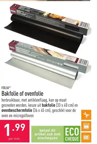 ALDI Folia Bakfolie of ovenfolie aanbieding