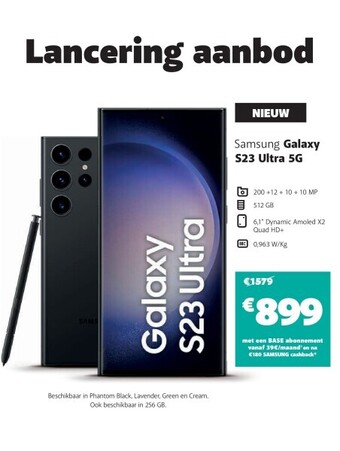 Base Samsung galaxy s23 ultra 5g aanbieding