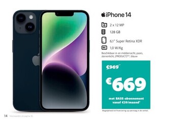 Base Iphone 14 aanbieding