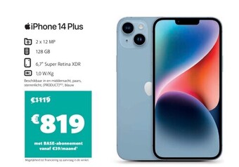 Base Iphone 14 plus aanbieding