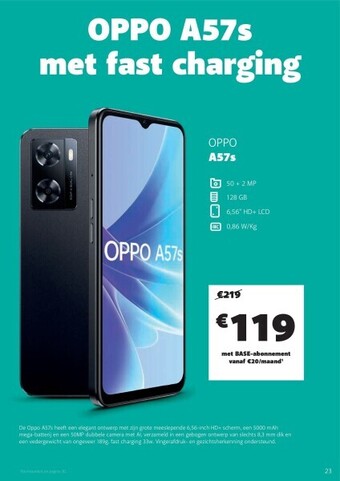 Base Oppo a57s aanbieding