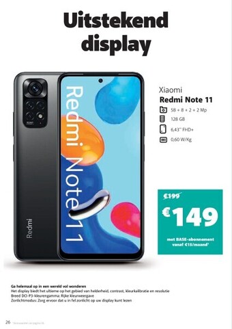 Base Xiaomi redmi note 11 aanbieding