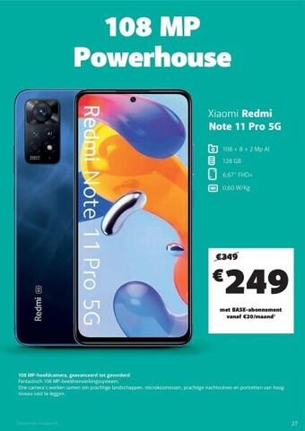 Base Xiaomi redmi note 11 pro 5g aanbieding