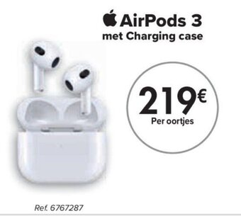 Carrefour AirPods 3 met charging case per oortjes ref. 6767287 aanbieding