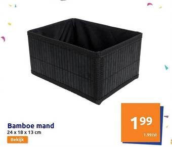 Action Bamboe mand aanbieding