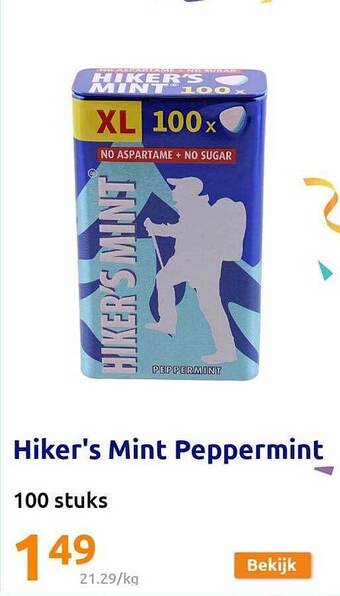 Action Hiker's mint peppermint aanbieding