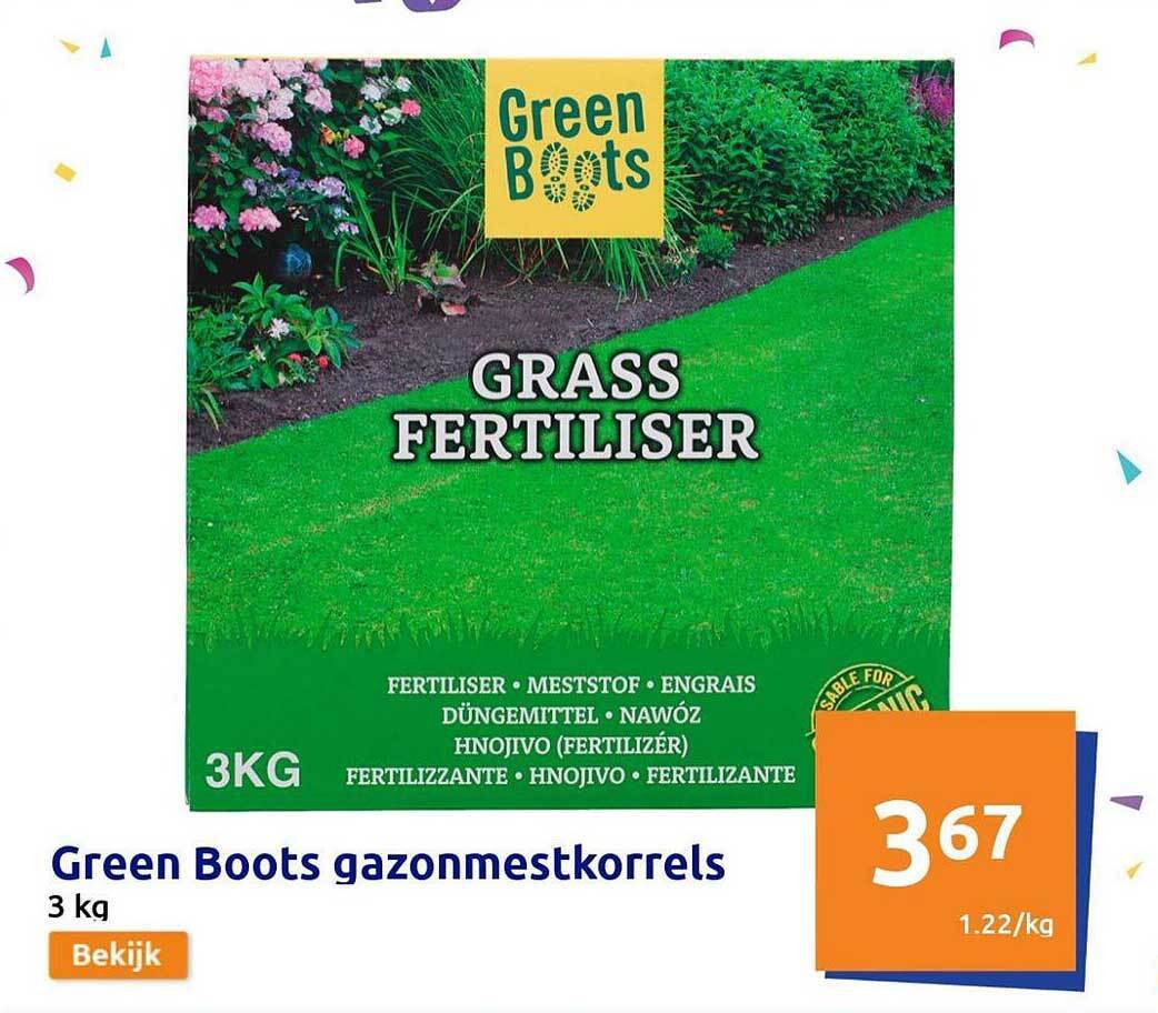 Green boots gazonmestkorrels promotie bij Action