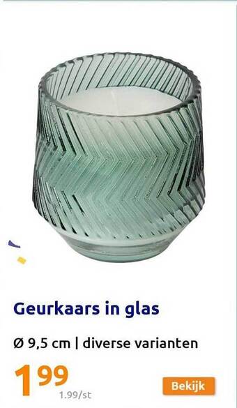 Action Geurkaars in glas aanbieding
