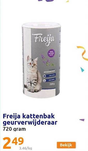 Action Freija kattenbak geurverwijderaar aanbieding