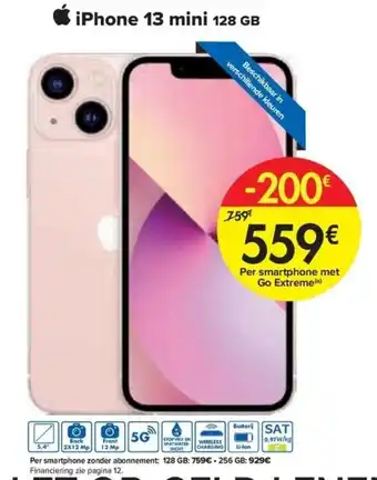 Carrefour iPhone 13 mini 128 GB aanbieding