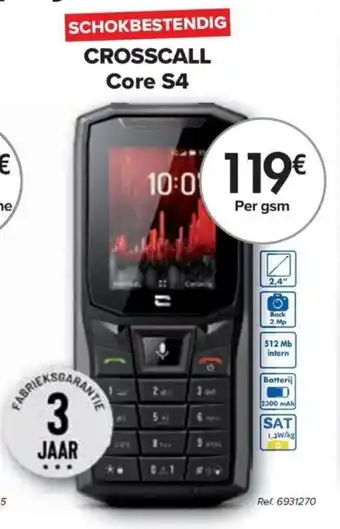 Carrefour Crosscall core S4 per gsm ref. 6931270 aanbieding