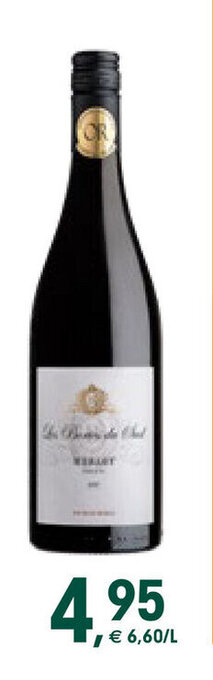 Prik en Tik Les Bories du Sud merlot 75 cl aanbieding